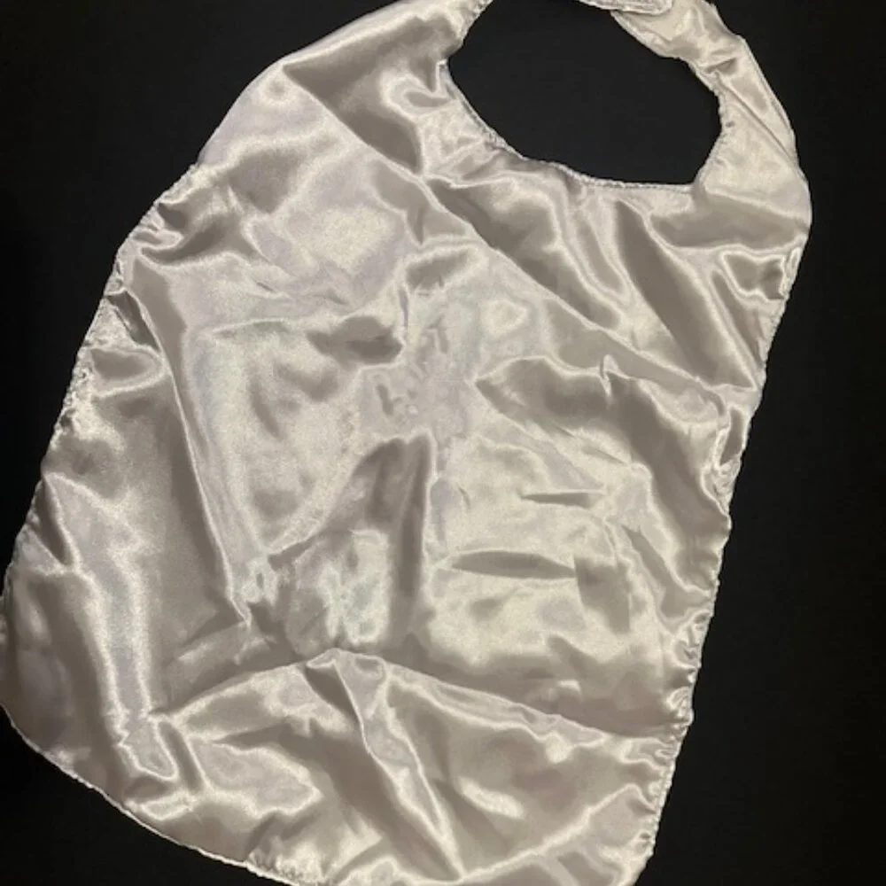 White / Silver Infant Super Hero Cape  CAPEWS  NWT Boutique